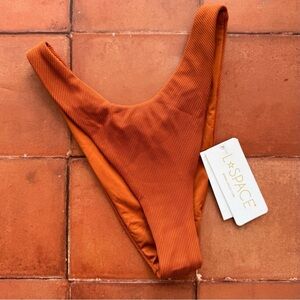 Sz XS L*Space Cabana Bitsy Bikini Bottom In Amber NWT